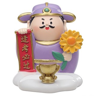 Mass 生活好物 中國風福氣小神仙手機架 逢考必過, 紫色, 1個, G4A3G0