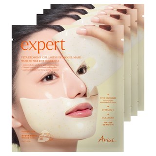 아리얼 엑스퍼트 비타 엑소좀 콜라겐 하이드로겔 마스크, 4개, 1개입