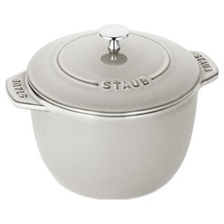 staub Rice Cocotte 雙耳鍋, 20cm, 白松露色, 1個