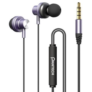 PANTECH 立體聲入耳式金屬有線耳機 3.5mm, 紫色, PT-MEH-0135
