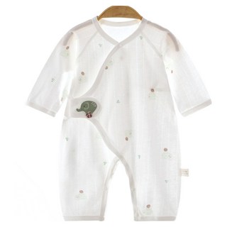 Bebeniz 新生兒純棉細紋紗布長袖連身衣
