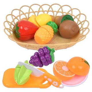 오즈토이 소쿠리 썰기 소꿉 주방놀이 과일세트 3307-3, 혼합색상, 1세트
