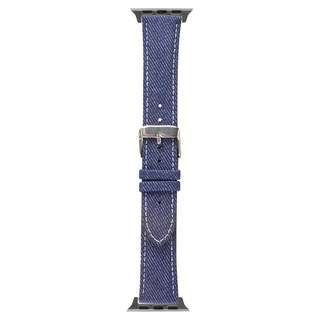 JELLY.TIGER Apple Watch 牛仔皮革錶帶 42 / 44 / 45 / 46 / 49mm, 深藍牛仔, 1個