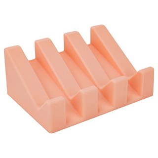 쉐리엘 욕실 다용도 깔끔 물빠짐 실리콘 비누 거치대 대, 피치, 1개