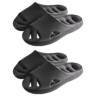 CMYK 韓國製防滑厚底PVC浴室廁所多用途拖鞋, 炭灰色, 2個