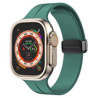 JELLY.TIGER Apple Watch D型扣矽膠錶帶 38 / 40 / 41 / 42mm, 卡其綠, 1個