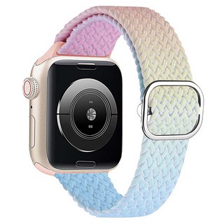 JELLY.TIGER Apple Watch 漸層編織單圈織物錶帶 38 / 40 / 41 / 42mm, 粉紅色, 1個