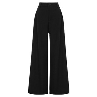 Paige Flynn 女款正面開衩細褶寬版西裝褲 P6APT009C