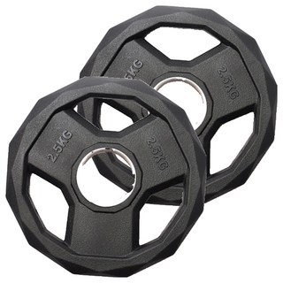 MUSCLE PEAK 高級槓片 槓鈴, 黑色, 2個, 2.5kg