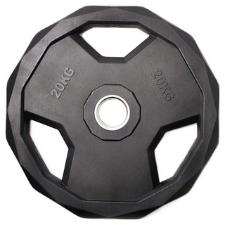 MUSCLE PEAK 高級槓片槓鈴, 黑色, 1個, 20kg