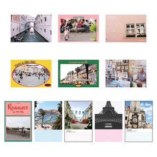 Iciel design 歐洲照片明信片11件組, 混合顏色, 1套