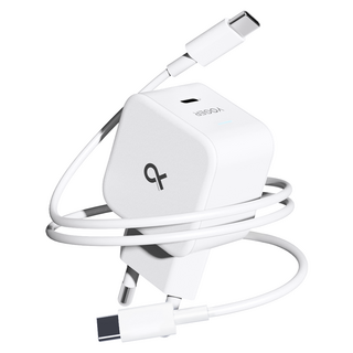 YOGER 30W PPS PD 超高速充電器 + 25W C to C型充電線 1.2m, 白色, 1套
