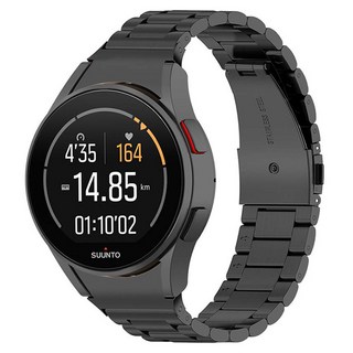 JELLY.TIGER Galaxy Watch 高級金屬錶帶 腕帶 翼型 20mm, 黑色, 1個