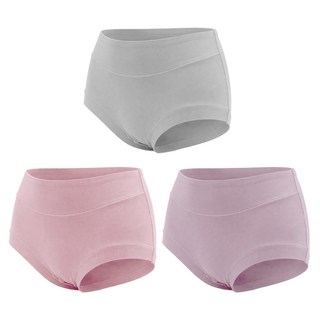 GIAT 吉亞特 石墨烯 + 鋅抑菌中低腰內褲 寬腰素面款 3件組 530856, 灰色 + 粉色 + 藕色