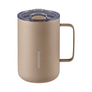 Corelle Brands 康寧餐具 輕瓷不鏽鋼保溫保冰辦公杯, 河岸沙, 620ml, 1個