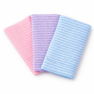 non-no 儂儂 沐浴巾, 藍色 + 紫色 + 粉色, 1套, 3個裝