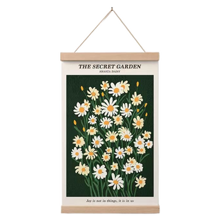 Baide 適合室內裝飾的北歐風格電箱配電箱遮擋掛布海報, 野花風格 E