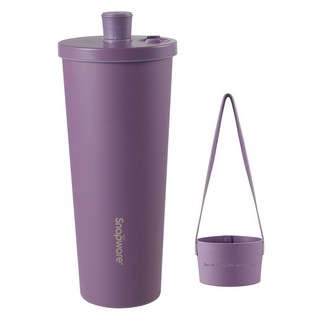 Corelle Brands 康寧餐具 輕瓷保溫保冰跳跳吸管杯, 紫羅蘭, 1個, 850ml