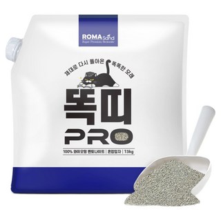 로마샌드 똑띠 프로 혼합입자 고양이 모래, 13kg, 1개, 무향