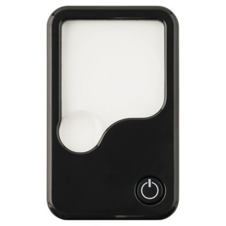 플라이토 LED 카드형 휴대용 돋보기, 블랙, 1개