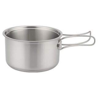 Balunfini 電磁爐通用 IH 不鏽鋼單柄鍋 中 2L, 銀色, 1個, 17cm