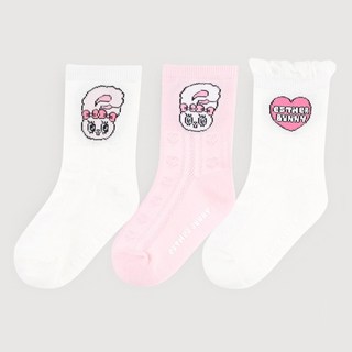Esther Bunny Little 可愛朋友兔子網眼襪3雙組