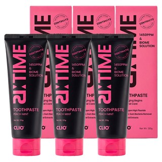크리오 덴티메이트 리타임 1450 고불소 바이옴솔루션 치약 피치민트향, 120g, 3개