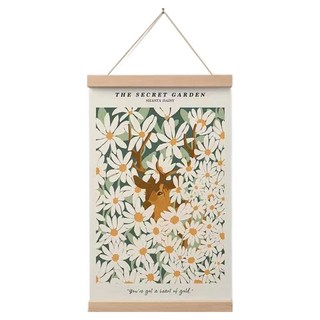 Baide 適合室內裝飾的北歐風格電箱配電箱遮擋掛布海報, 野花風格 H