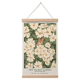 Baide 適合室內裝飾的北歐風格電箱配電箱遮擋掛布海報, 野花風格 C