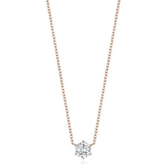 Lloyd 女款 0.5 6爪鑽石10K金項鍊