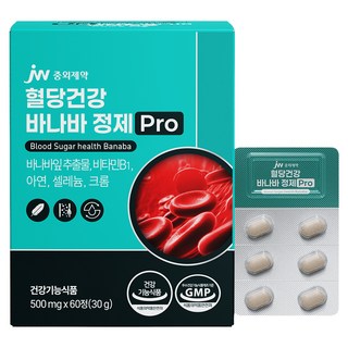 JW중외제약 혈당건강 바나바정제 Pro 30g, 1개, 60정