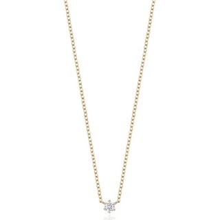 Lloyd 女款 0.095克拉 六爪鑲鑽石 18K金項鍊