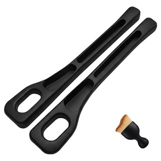 대한 차량 틈새 사이드 포켓 자동차 수납 쿠션 좌우 청소용 미니브러쉬, 블랙, 1개