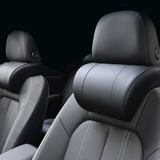 엔칸타 세이프레더넥 가죽 메모리폼 차량용 목쿠션, 2개, 블랙