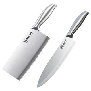 MACHT 올스텐 파흐만 쉐프나이프 + 중식도 세트, 1세트, Silver