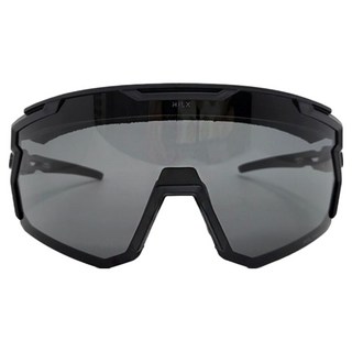 HILX 武士 偏光黑色鏡片 MTB 自行車 雪板 滑雪護目鏡 HILX HSM03901, 霧面黑, 1個