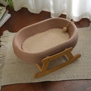 칠시 고양이 우드락 흔들 소파, 브라운, 1개