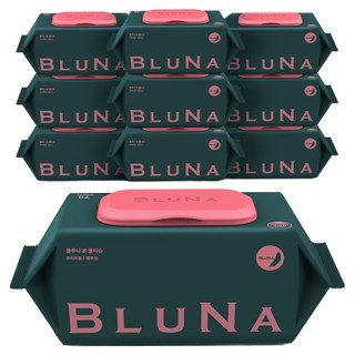 블루나 본 프리미엄 고평량 엠보싱 물티슈 캡형, 75g, 70매, 10개