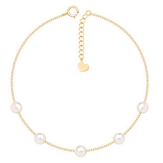 MINIART 女款 14K GOLD 點綴珍珠手鍊 + 禮物盒套組 G783 + 購物袋