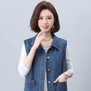 POPLARNC 女款Puotske大尺碼牛仔背心 P26SPV011302