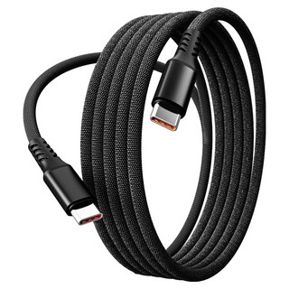 일리온 C타입-C타입 PD충전 100W 마그네틱 꼬임방지 패브릭 케이블, 블랙, 1개, 1m