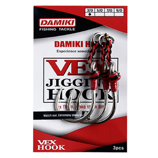 다미끼 벡스 지깅 훅 DJR 기본형 빅게임 부시리 방어 낚시바늘, 1개, 3개입