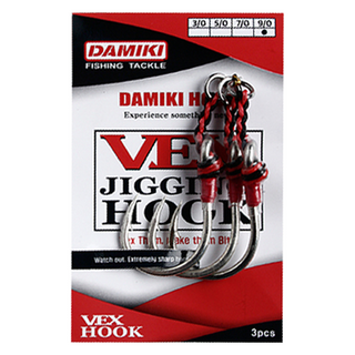 다미끼 벡스 지깅 훅 DJR 기본형 빅게임 부시리 방어 낚시바늘, 1개, 3개입