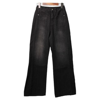 KNIT44 여성용 롱/숏 기장 기본 와이드 데님 팬츠 PJ-8001