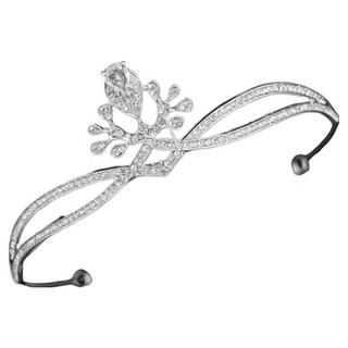 문구담 파티 브라이덜 촬영 큐빅 티아라 왕관 09, 실버 024, 1개