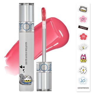 rom&nd 台灣公司貨 天使光糖漿唇蜜 ZO&FRIENDS聯名款 含貼紙, 19 莓莓雛菊, 1個