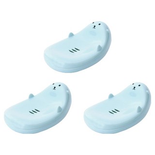 블럭마트 욕실 비누받침, 블루, 3개