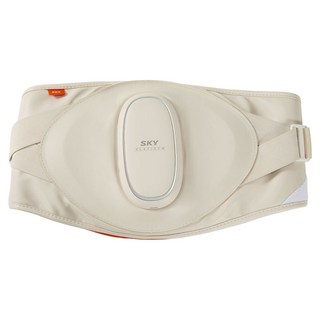 SKY 플래티넘 공기압 온열 진동 허리 복부 마사지기, 베이지, SKY-PLT-EM13