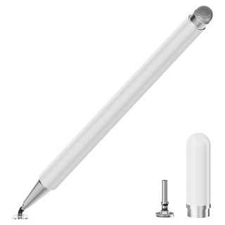 누아트 스마트폰 태블릿PC 정전식 초미세 터치펜, 화이트, 1개