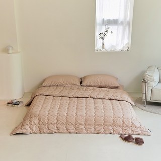 HELLENSTEIN 可水洗羊毛四季被, 拿鐵米色